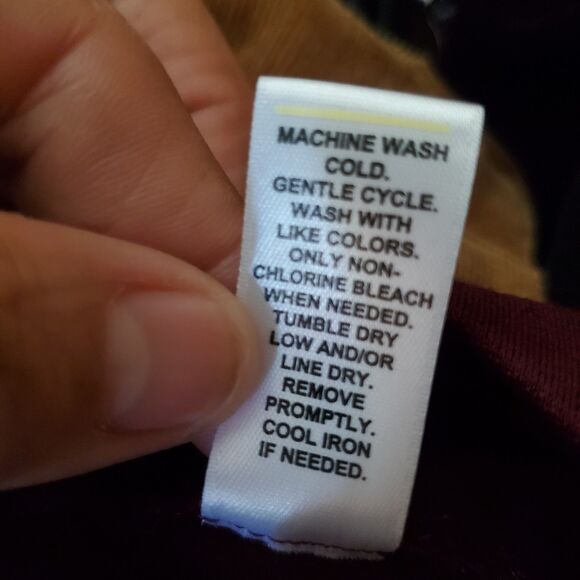 C Established 1946 Straight Pants with seam down front burgundy size Large NWT - Picture 8 of 8